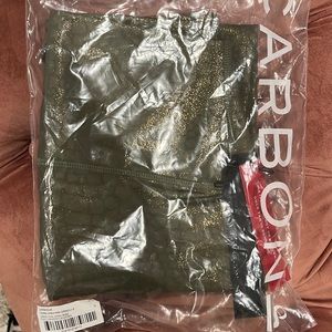 NWT CARBON38 Croc Foil High Rise Full-length Legging